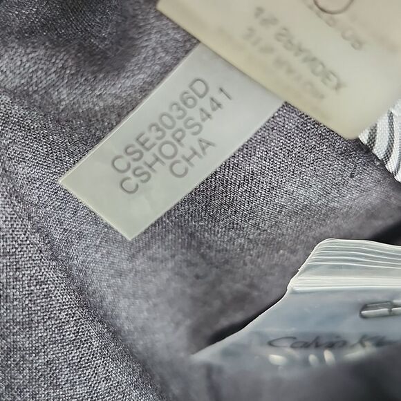 Calvin Klein NWT Modern Fit Charcoal Gray Trouser Dress Pants, 10 - Picture 11 of 11